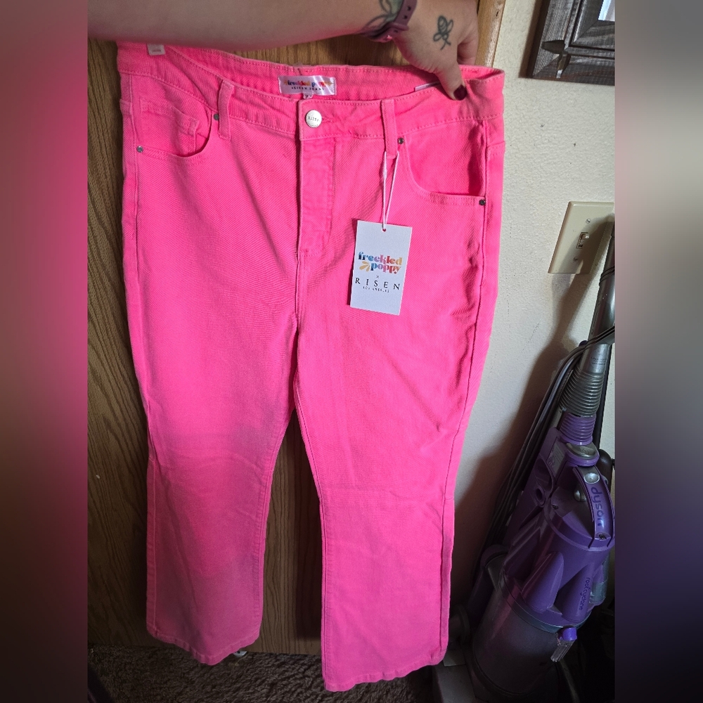 Risen Hot Pink Flare Pants